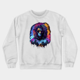 Lion colorful painting Crewneck Sweatshirt